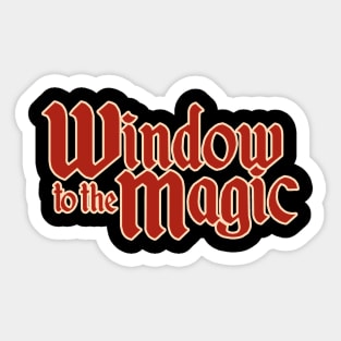 Window to the Magic Text Logo Sticker